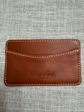 Dooney & Bourke Saddle Brown Leather Card Sleeve